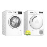 (Bundle) Bosch WAJ20180SG Washing Machine (8kg) + WTN84200SG Condenser Tumble Dryer (7kg)